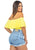 Body Adamas babado amarelo - Adamas Atacadista